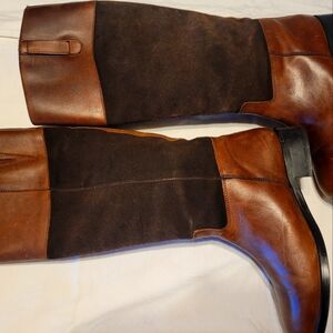 Genuine leather riding boots size 8 and 1/2